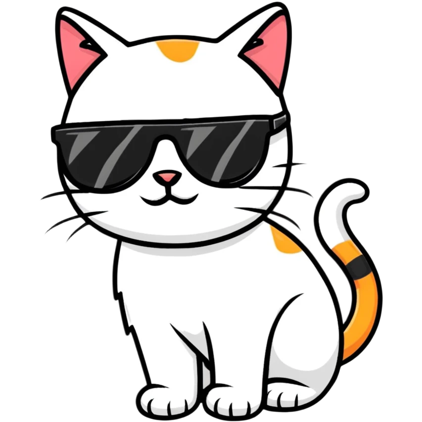Cat with sunglasses emoji