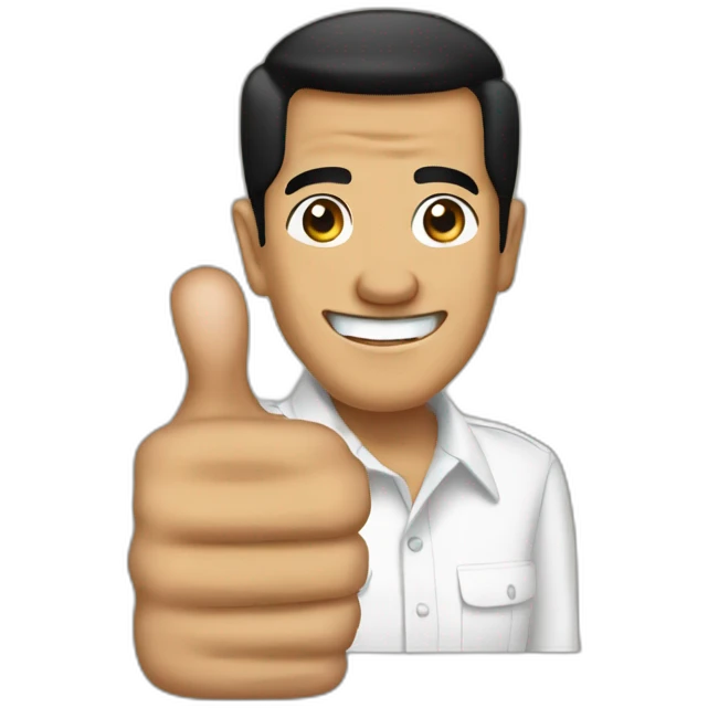 jokowi thumbs up emoji