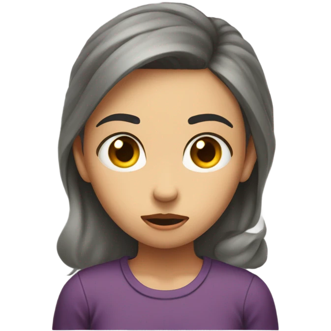 Girl that look confused with a hand on her forehead  emoji