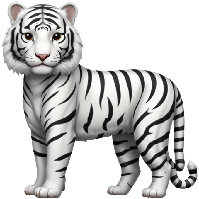 White tiger standing emoji
