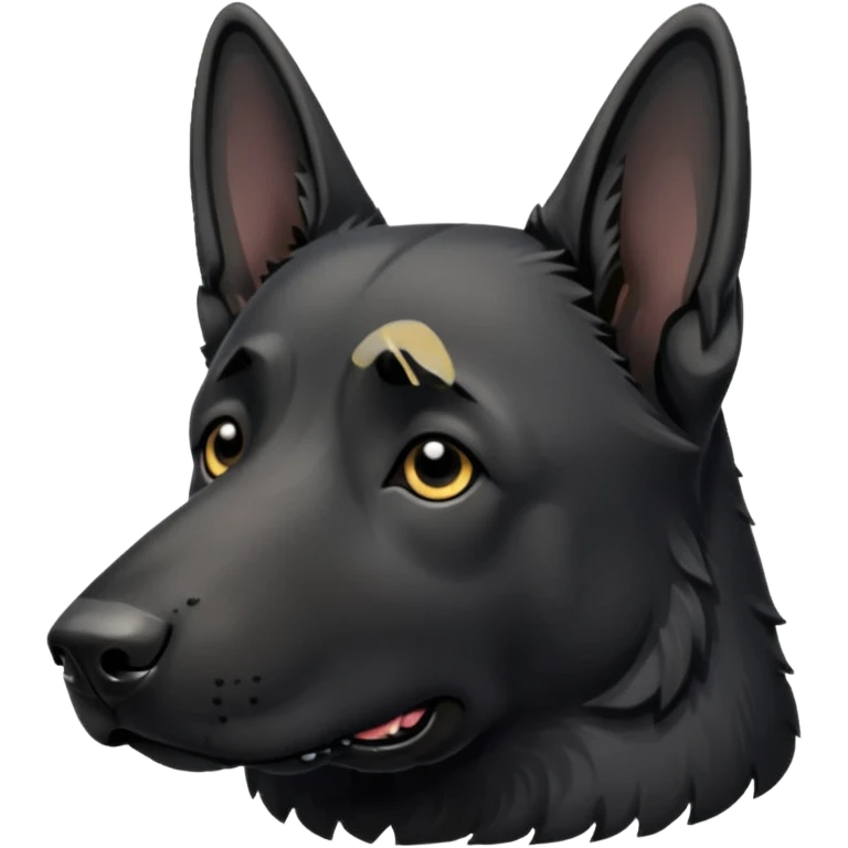 all black german shepherd saying ¨RIP¨ emoji