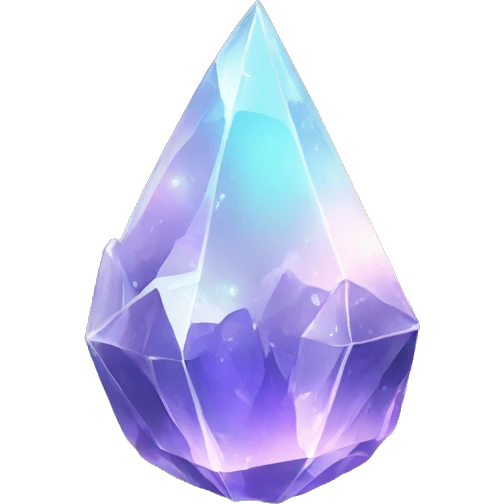 Glowing crystal emoji