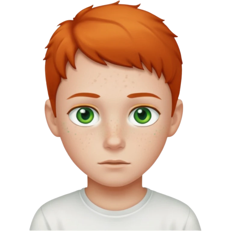 green eyed, white shirt kid emoji