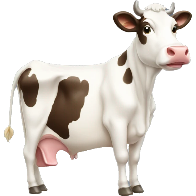 Cow drinking milk emoji