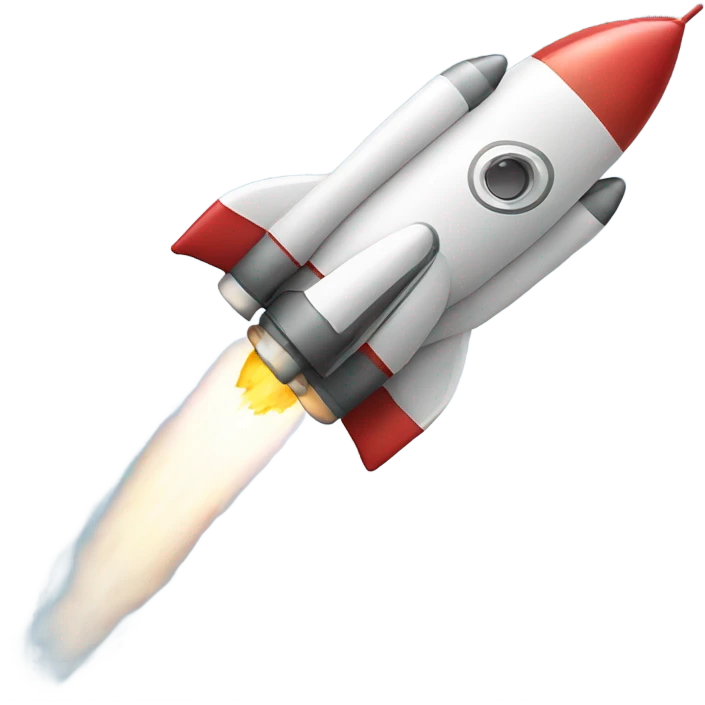 A rocket taking off  emoji