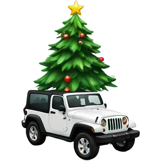 Christmas tree on jeep emoji