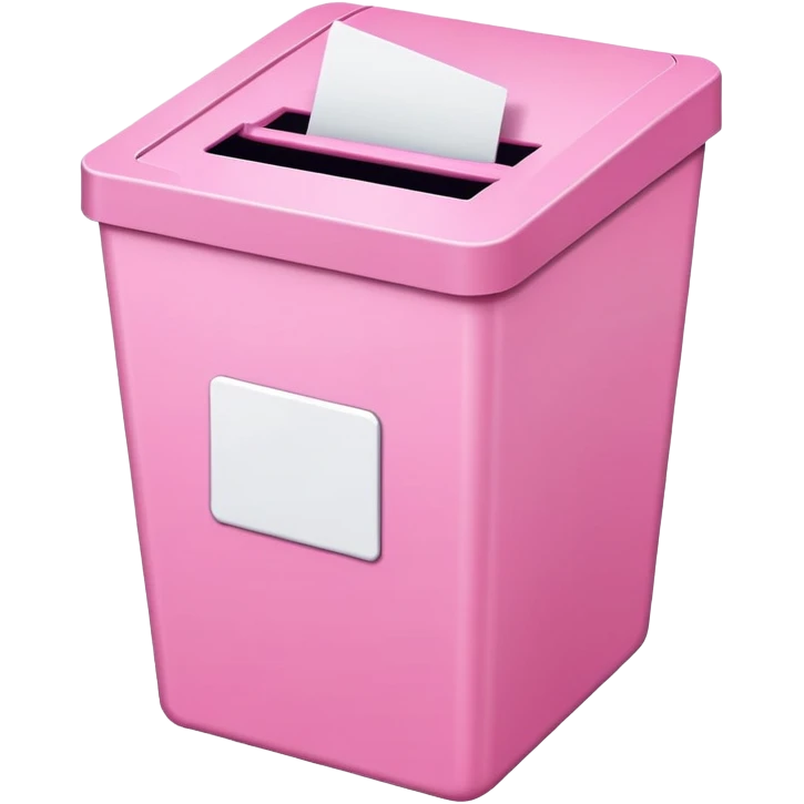 Pink pale ballot box  emoji