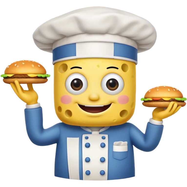 SpongeBob cooking Krabby patties emoji