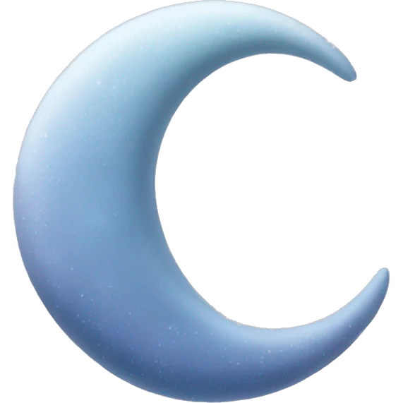 Frozen Crescent moon  emoji