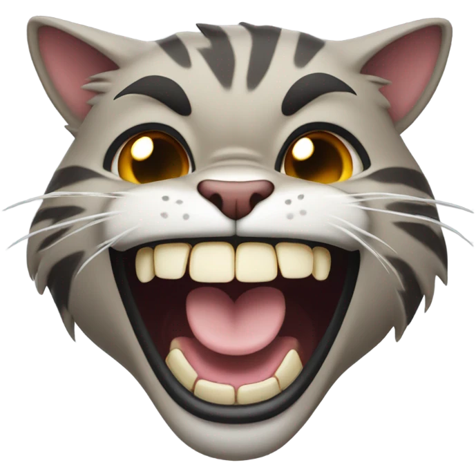 Wildcat laughing emoji