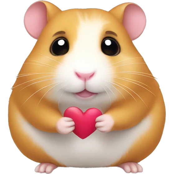 hamster with heart eyes emoji