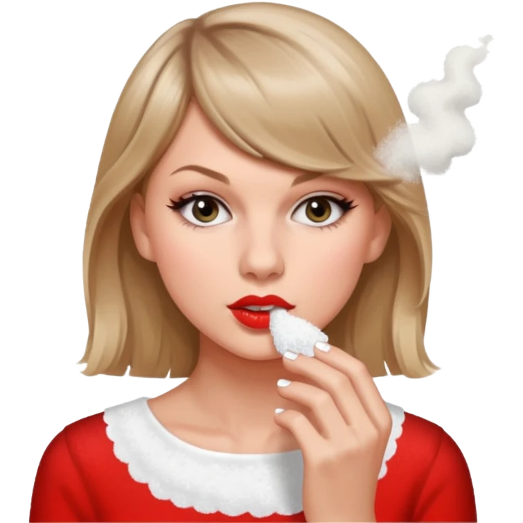 Taylor swift sniffing white powder emoji