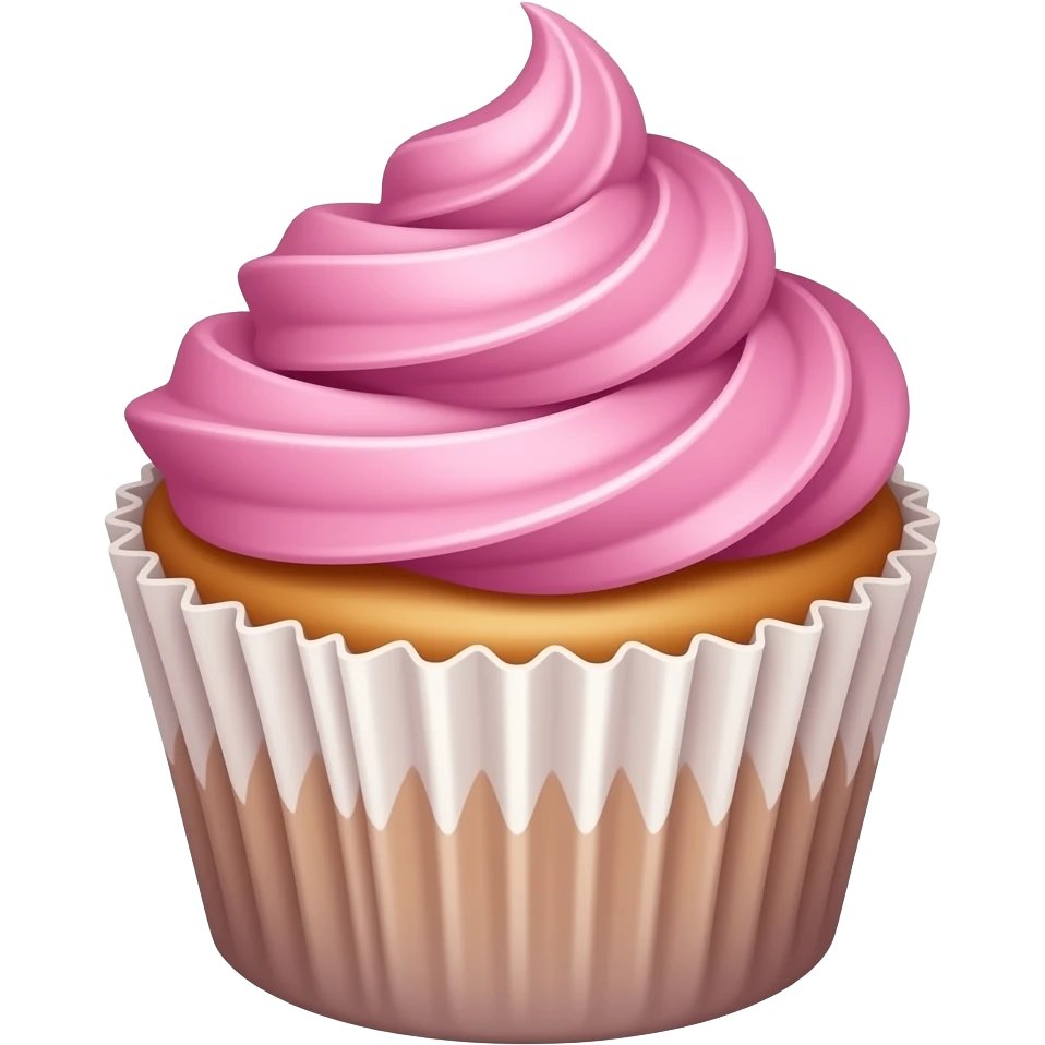 Cupcake with pink icing emoji