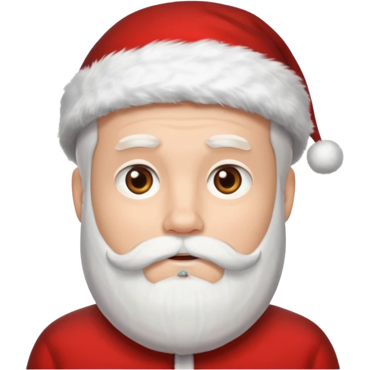 산타모자를 쓰지 않은 흰수염 젊은 청년 emoji