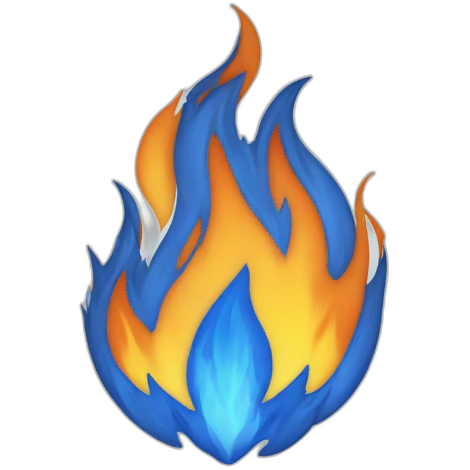 Blue flames emoji
