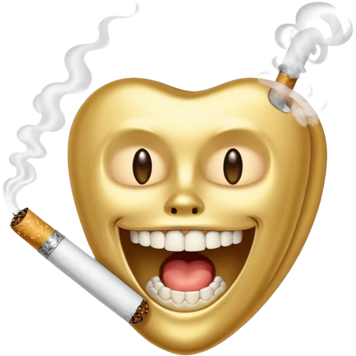 gold tooth with cig emoji