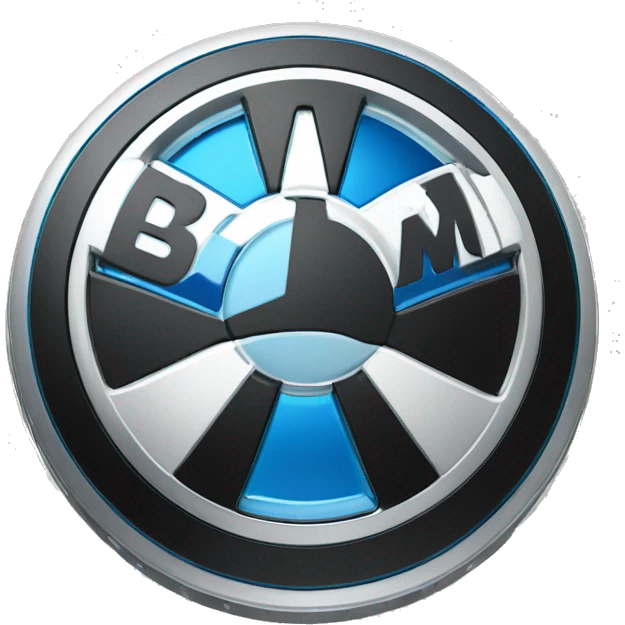 bmw logo and motor emoji