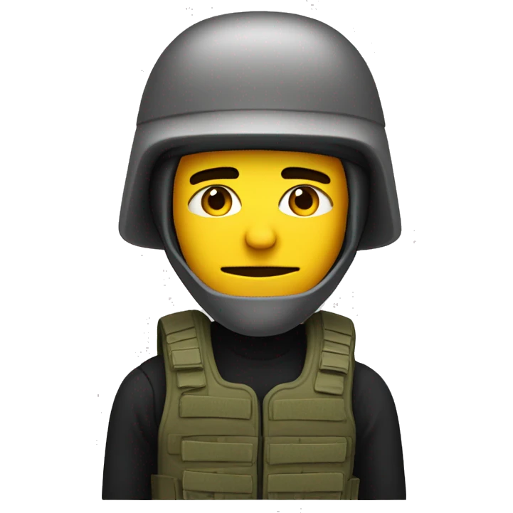 Soldier with ski mask and vest emoji
