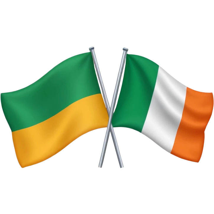 Nigerian flag and Ghanian flag together emoji