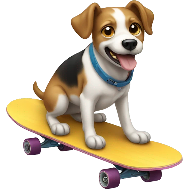 Dog on skateboard  emoji