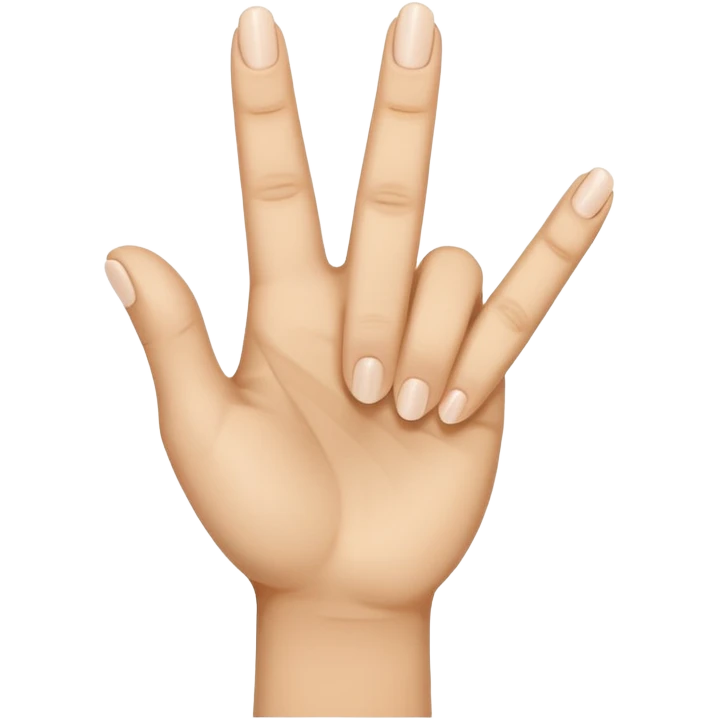Up yours, hand emoji, showing the V  emoji