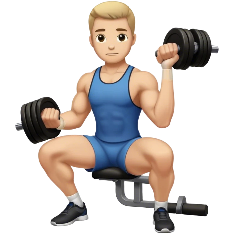 man seated weighted wrist curl emoji