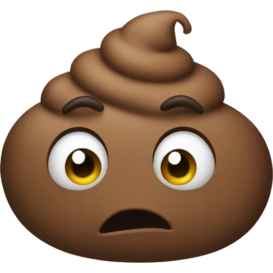 Sad poop emoji
