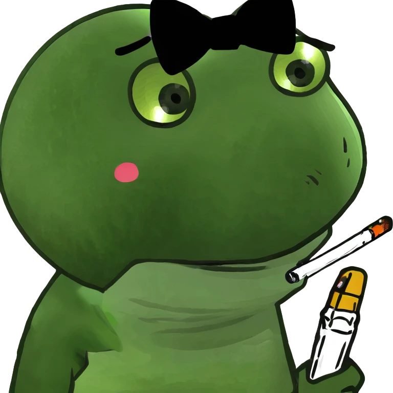 Cigarette with a bow emoji
