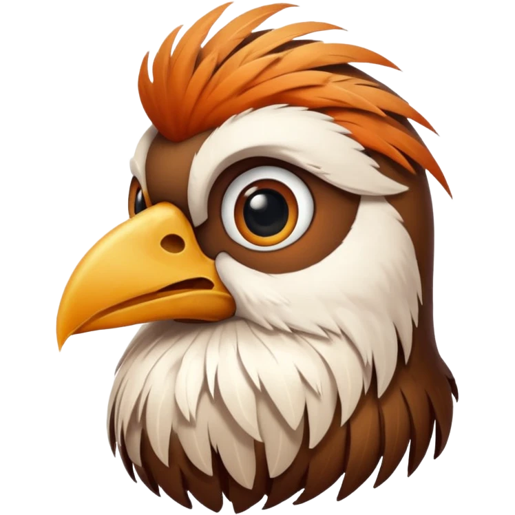 bearded bird emoji