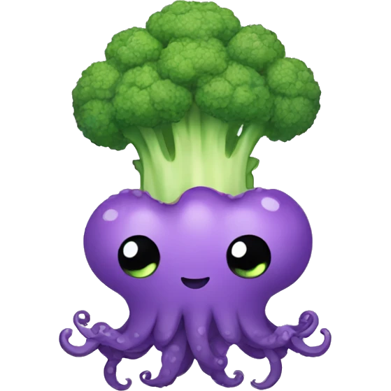 Kawaii broccoli octopus emoji