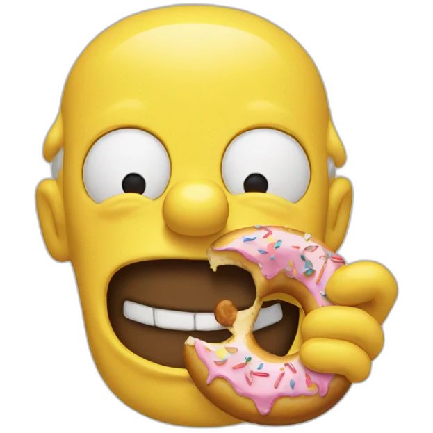 homer eating donuts  emoji