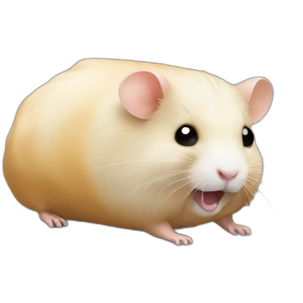 hamster with vomit bag emoji