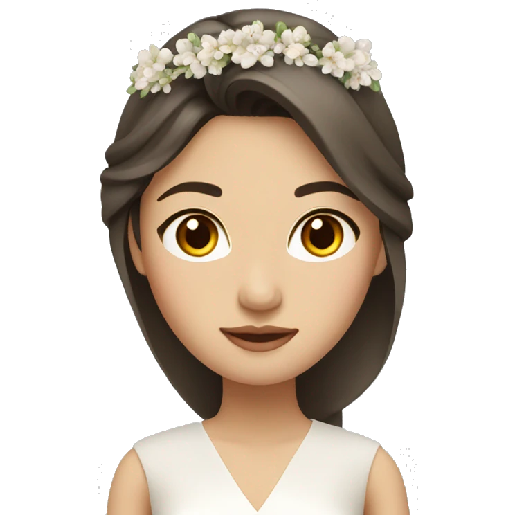 asian bride with light eyes and brown-light hair  emoji