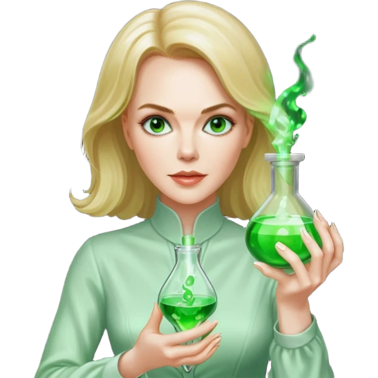 Nicole Kidman making green glowing potion  emoji