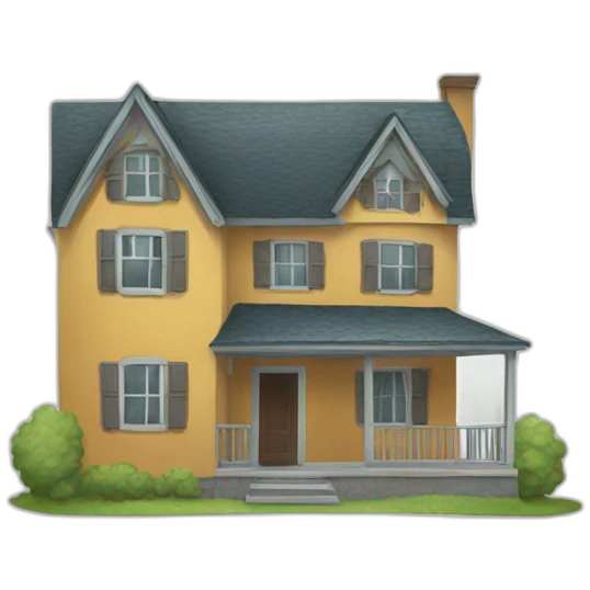 drawing of a house emoji