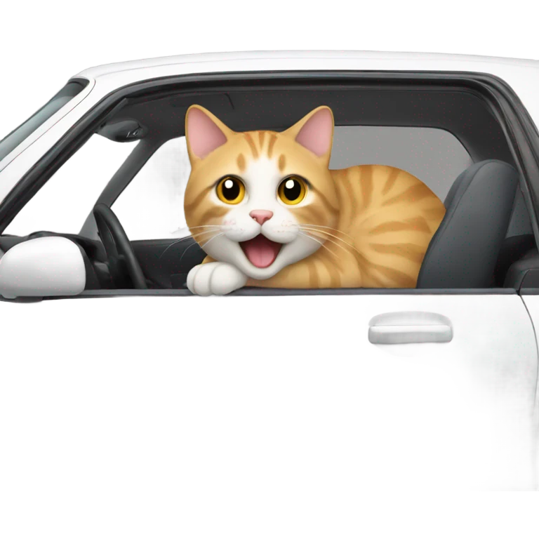 Cat in a car emoji