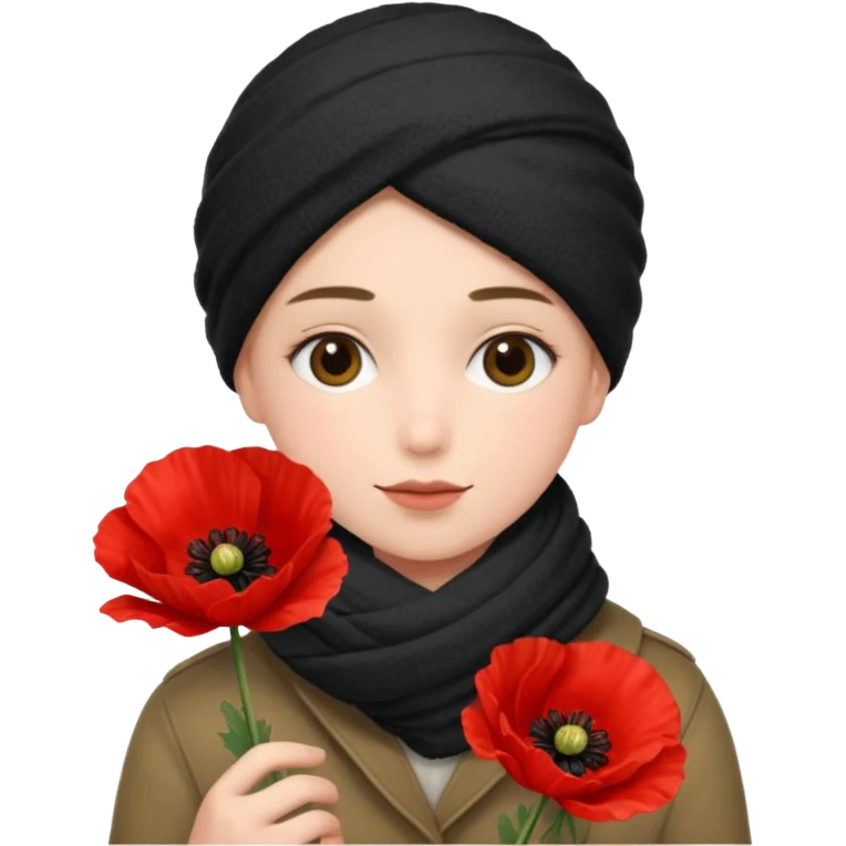 Poppy with muffler emoji