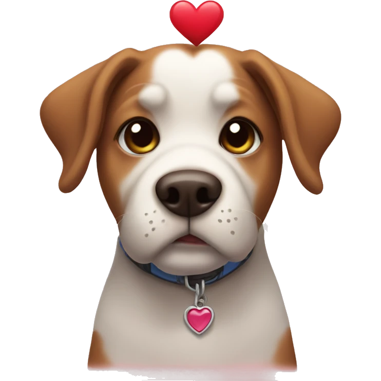 dog with heart liz emoji