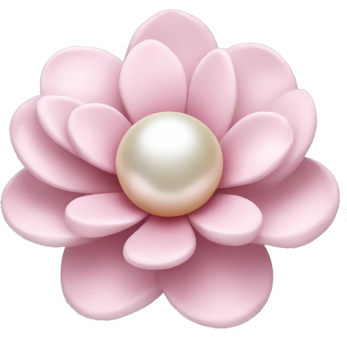 Pearl light pink flower emoji