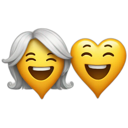 laughing couple hearts emoji