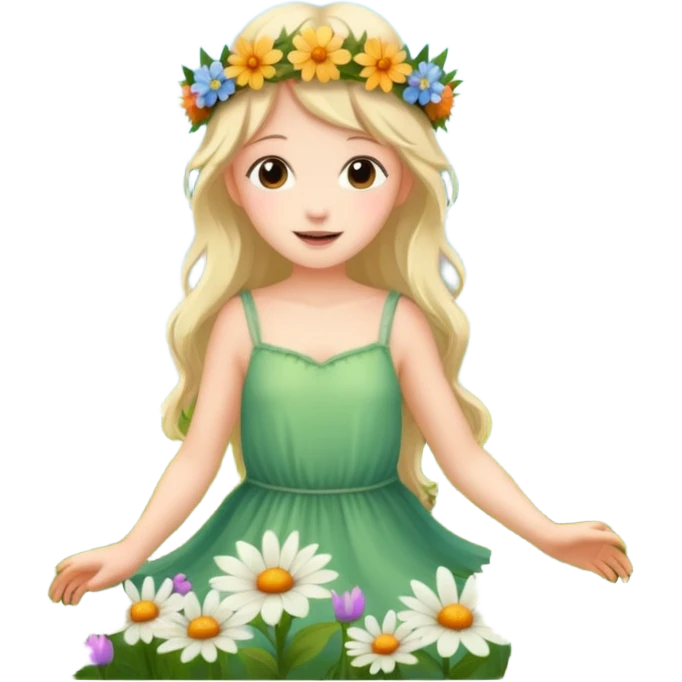 Fairy frolicking in a field emoji