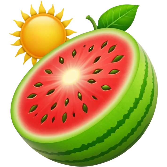 Melon sun splitting open emoji