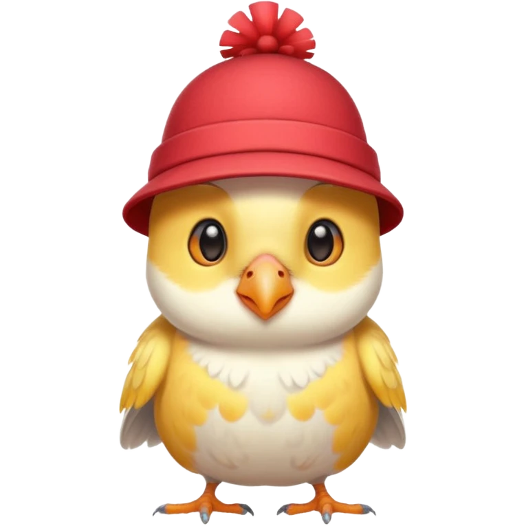 a cute cockatiel with a cute hat   emoji