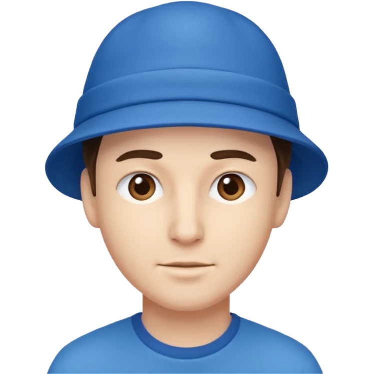 man with blue hat emoji