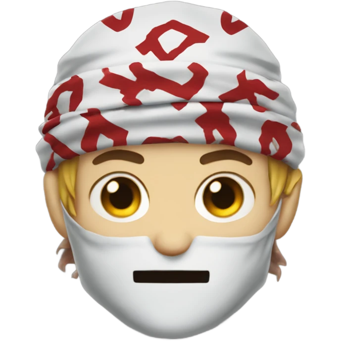 bandana emoji head money mouth demon slayer emoji