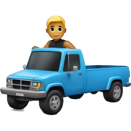 Ken doll on a cyber truck  emoji