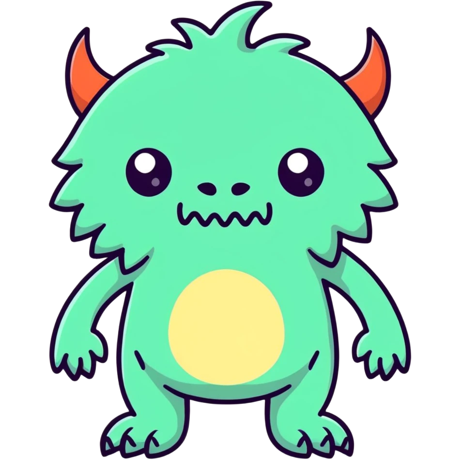 A furry coffee monster emoji