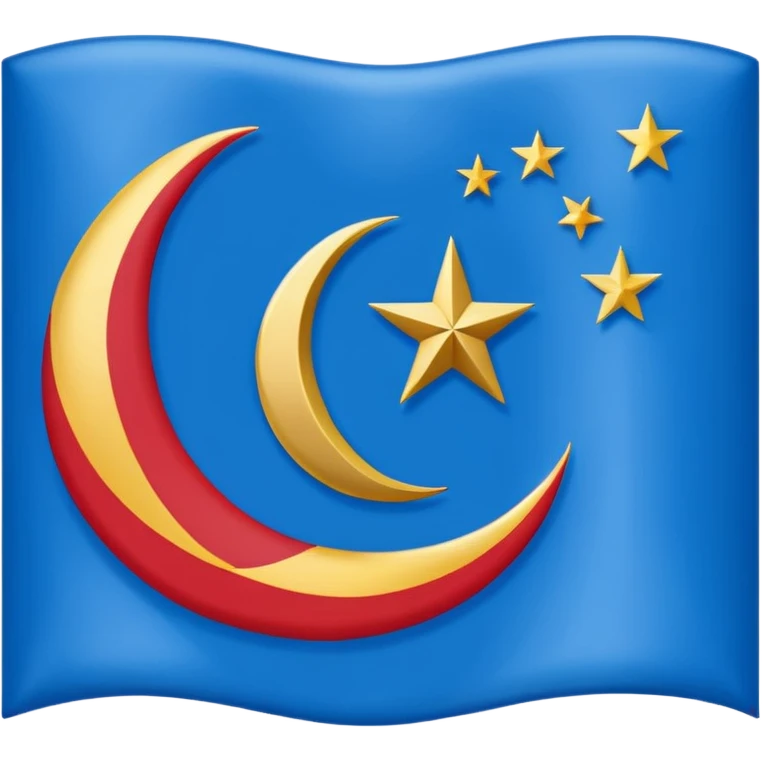 create an uyghur flag emoji. the shape of flag is like usual flag emojis alright emoji