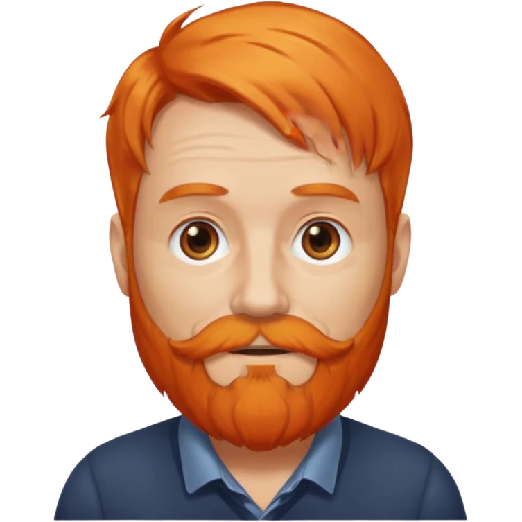 old adult male, orange hair and orange beard emoji