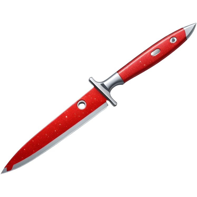 red glitter knife emoji